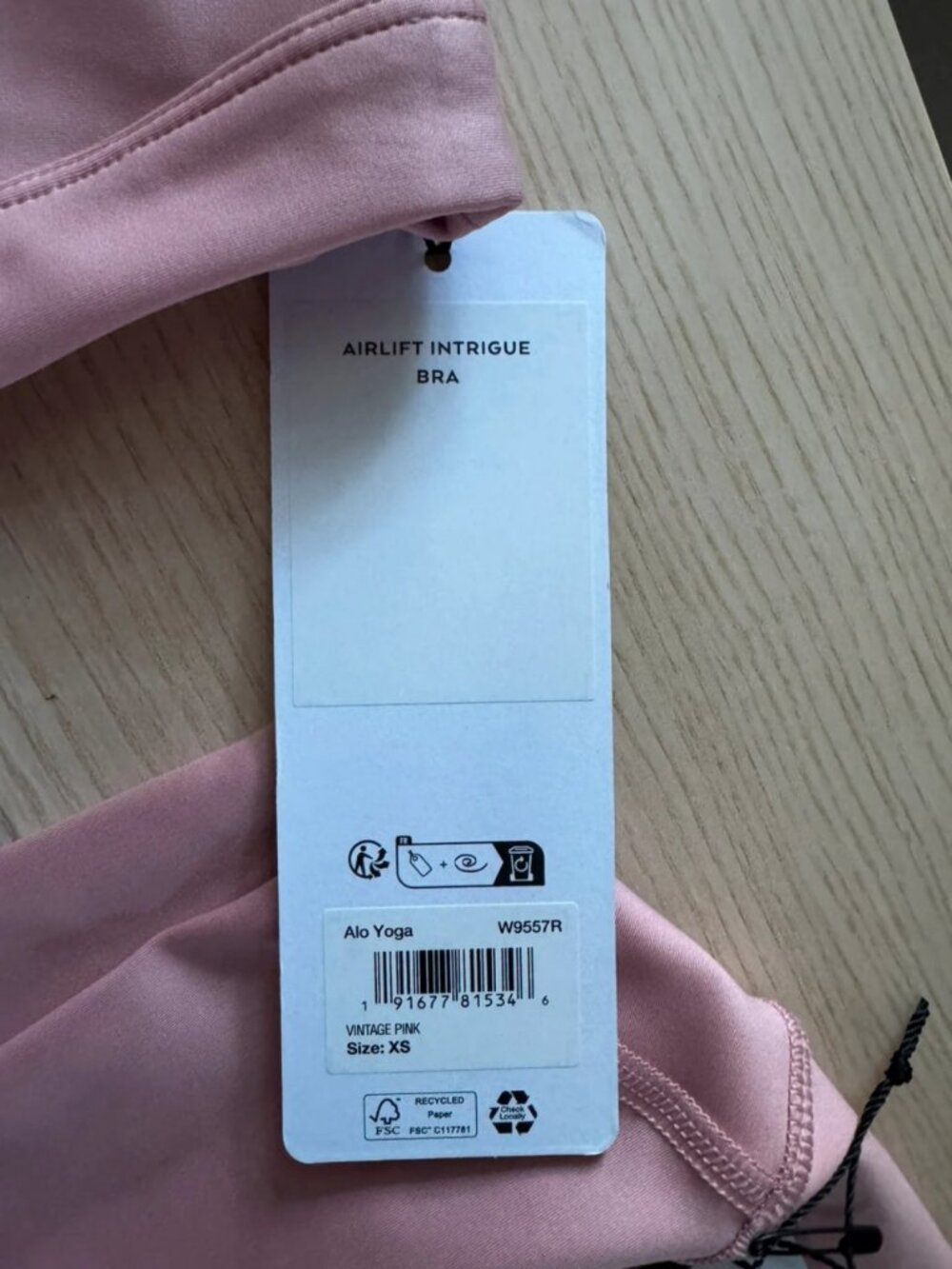 ALO Yoga Airlift Intrigue Bra & Airlift Energy Short Set Pink Size XS - Picture 6 of 9